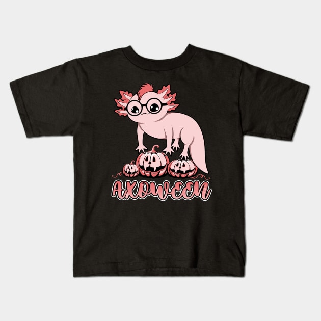 Axolotl halloween costome, cute axolotl, axolotl lover Kids T-Shirt by Lekrock Shop